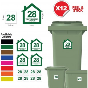 House Number And Street Name Recycle and House Style (Pack Of 36)